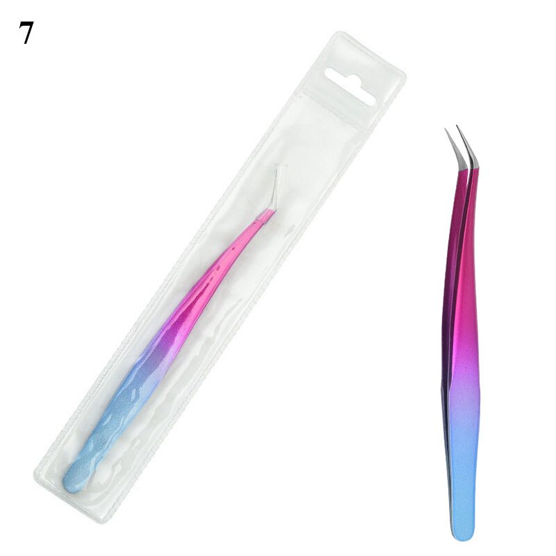 1Pc Colored Anti-Static Tweezers For Eyelash Extension