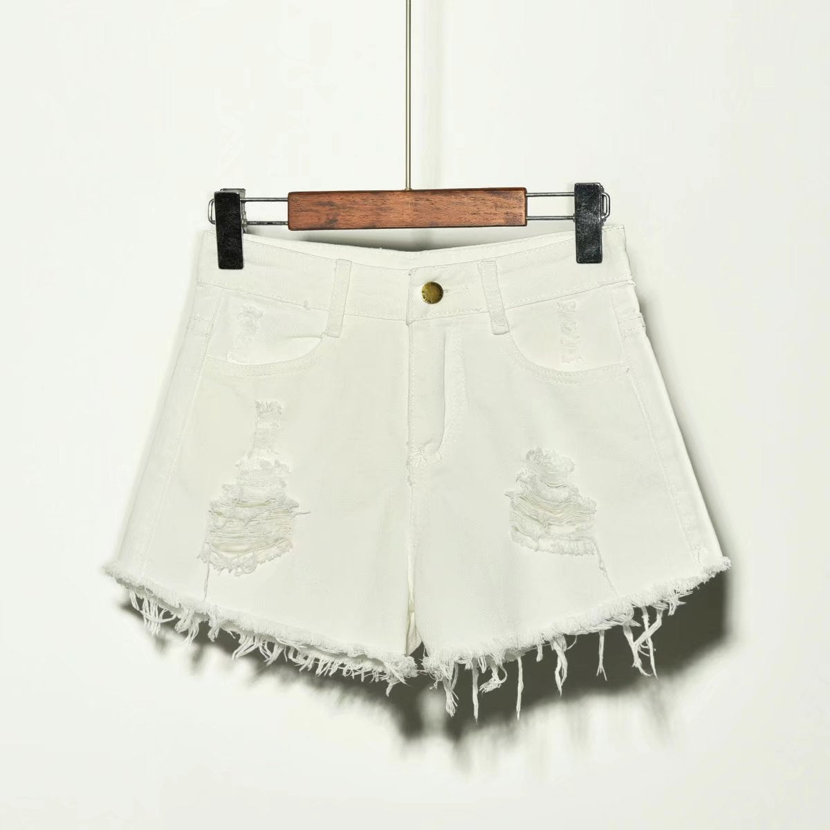 Irregular Denim Shorts