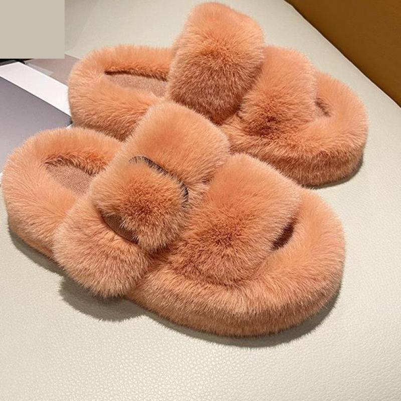 Warm Flat Fur Slipper (5 colors)