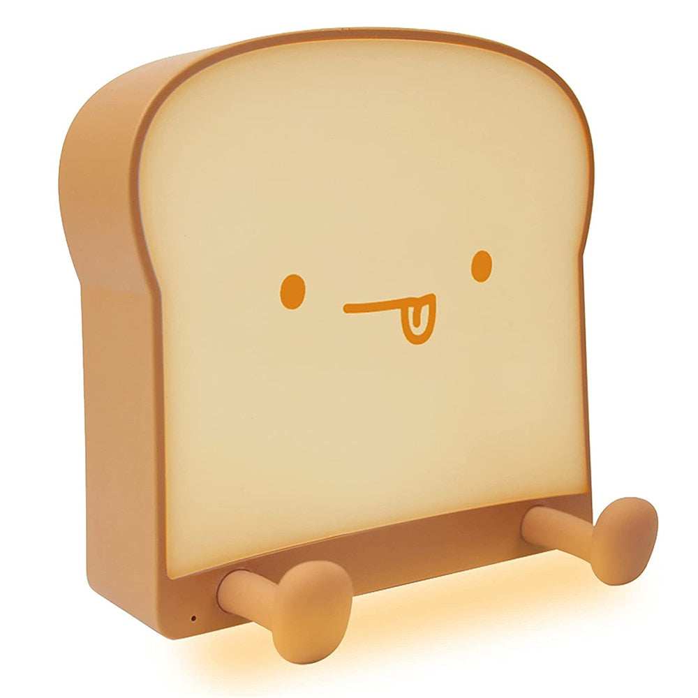 Cute Toast LED Night Lamp USB