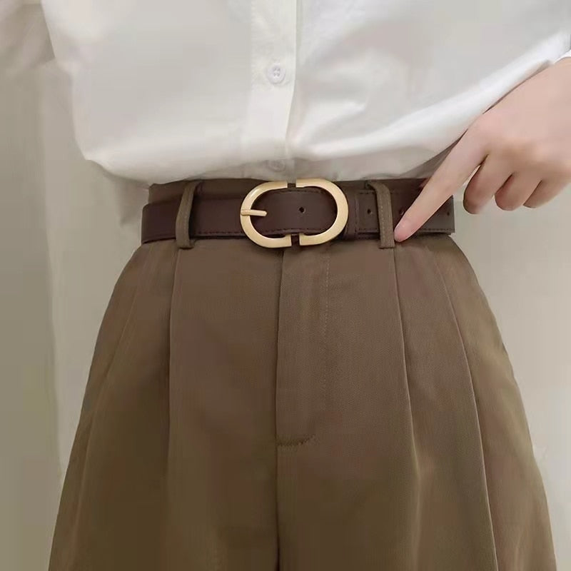 Simple Metal Buckle Belt