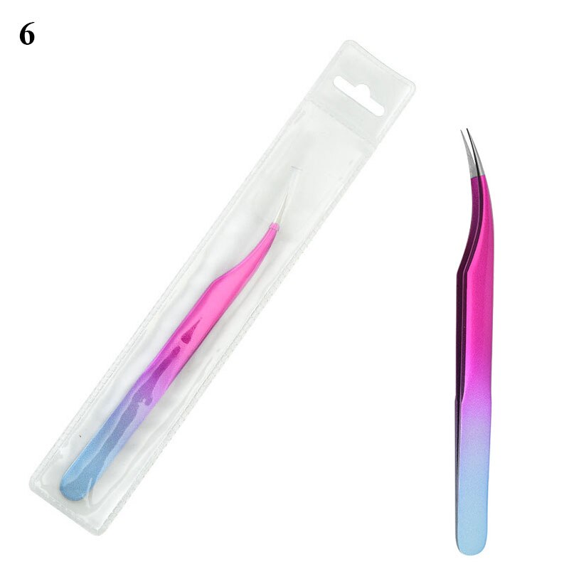1Pc Colored Anti-Static Tweezers For Eyelash Extension