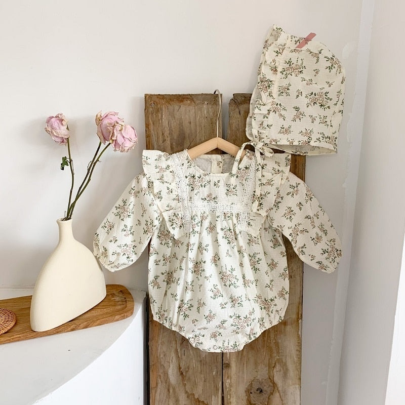 Lace Ruffle Baby Romper