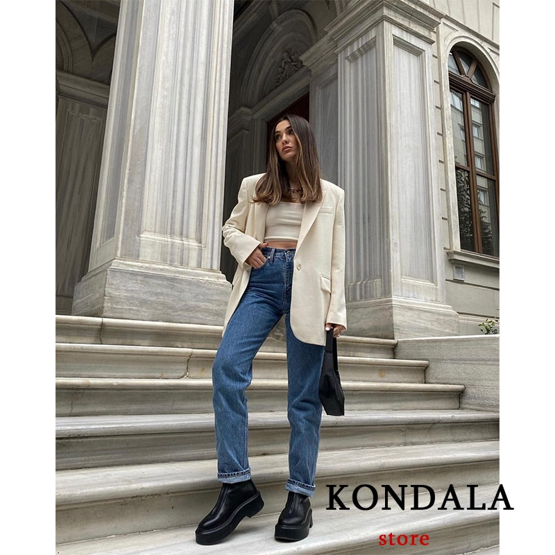 Solid Blazer Oversize