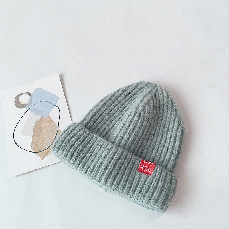 Solid Color Baby Knitted Beanie