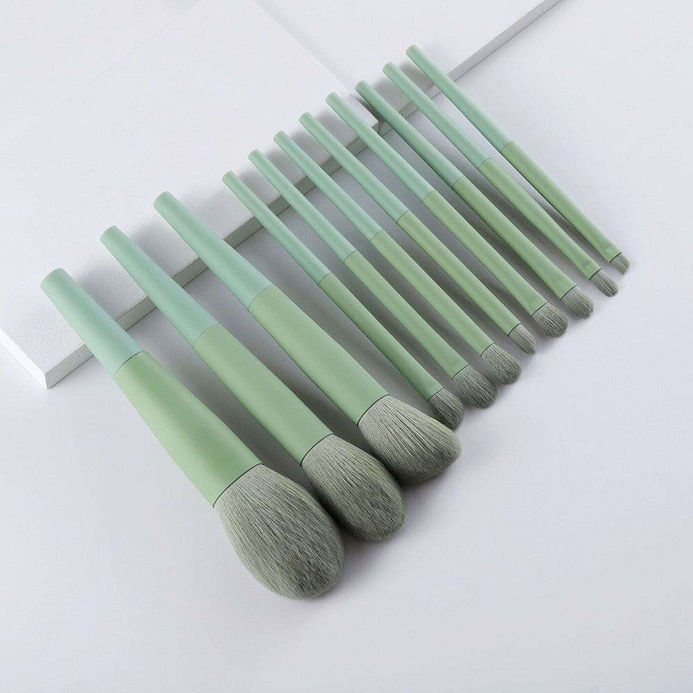 11/8pcs Natural Hair Makeup Brushes