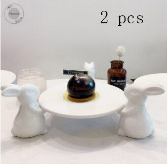 Ceramic rabbit Plate Decor