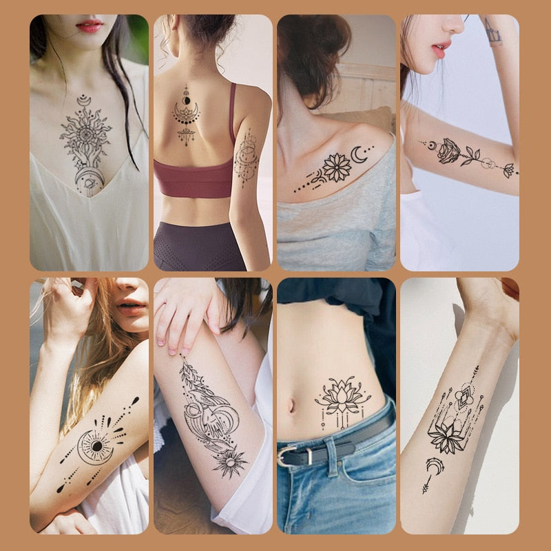 30pcs/set Boho Waterproof Tattoo Sticker