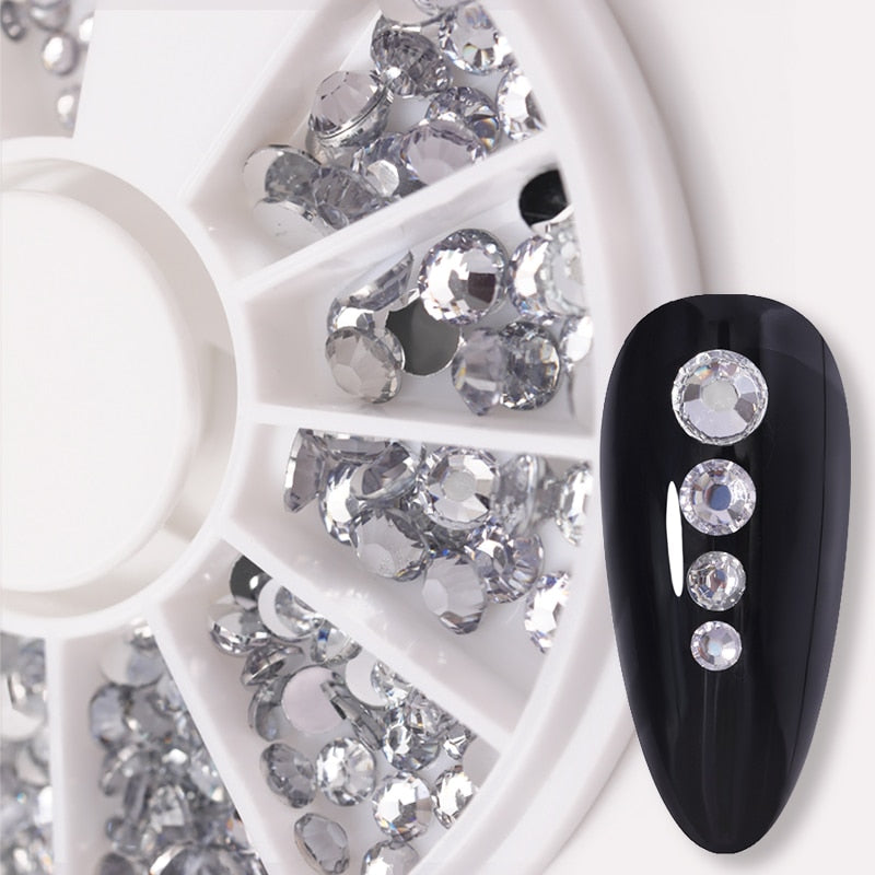 Mixed Nail Rhinestone Nail Art