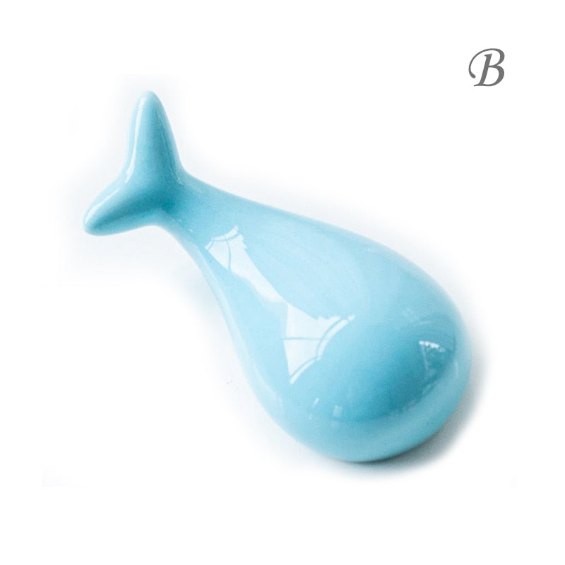 1PC Ceramic Cute Whale Chopsticks Holder