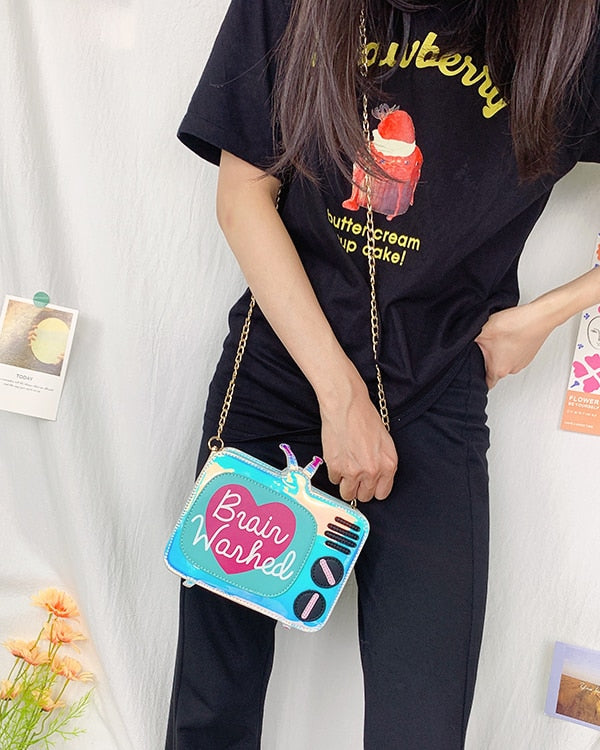Cartoon TV Crossbody Bag