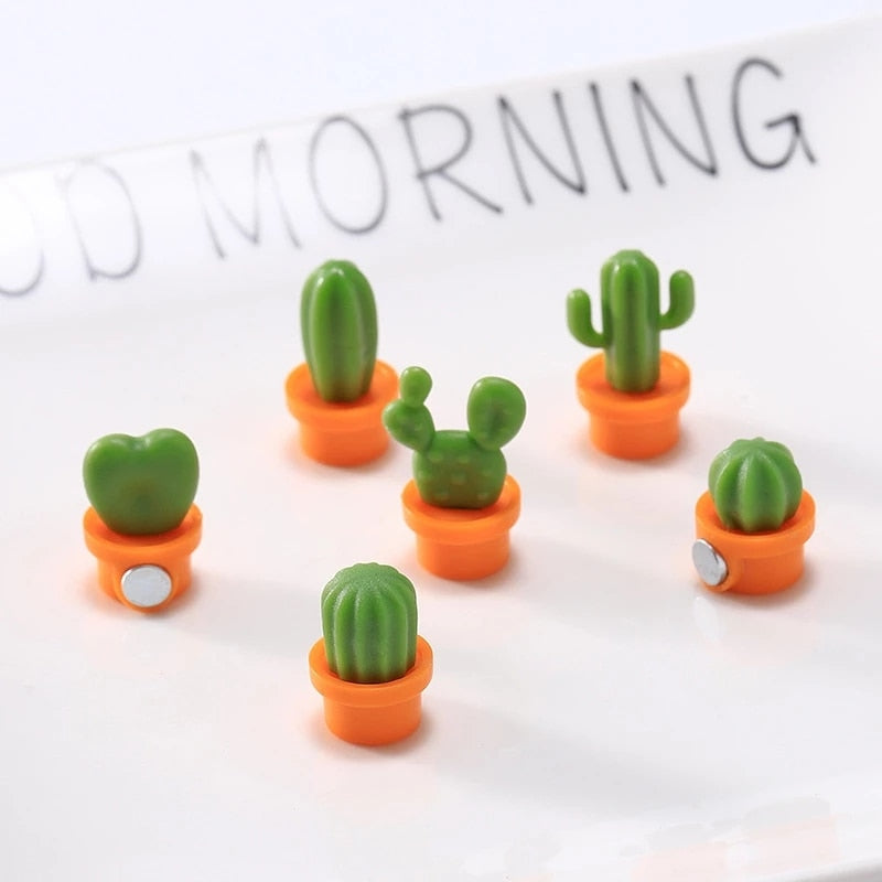 6pcs Cactus Fridge Magnet Refrigerator