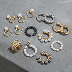 Mix Ear Cuff  Pearl Earring
