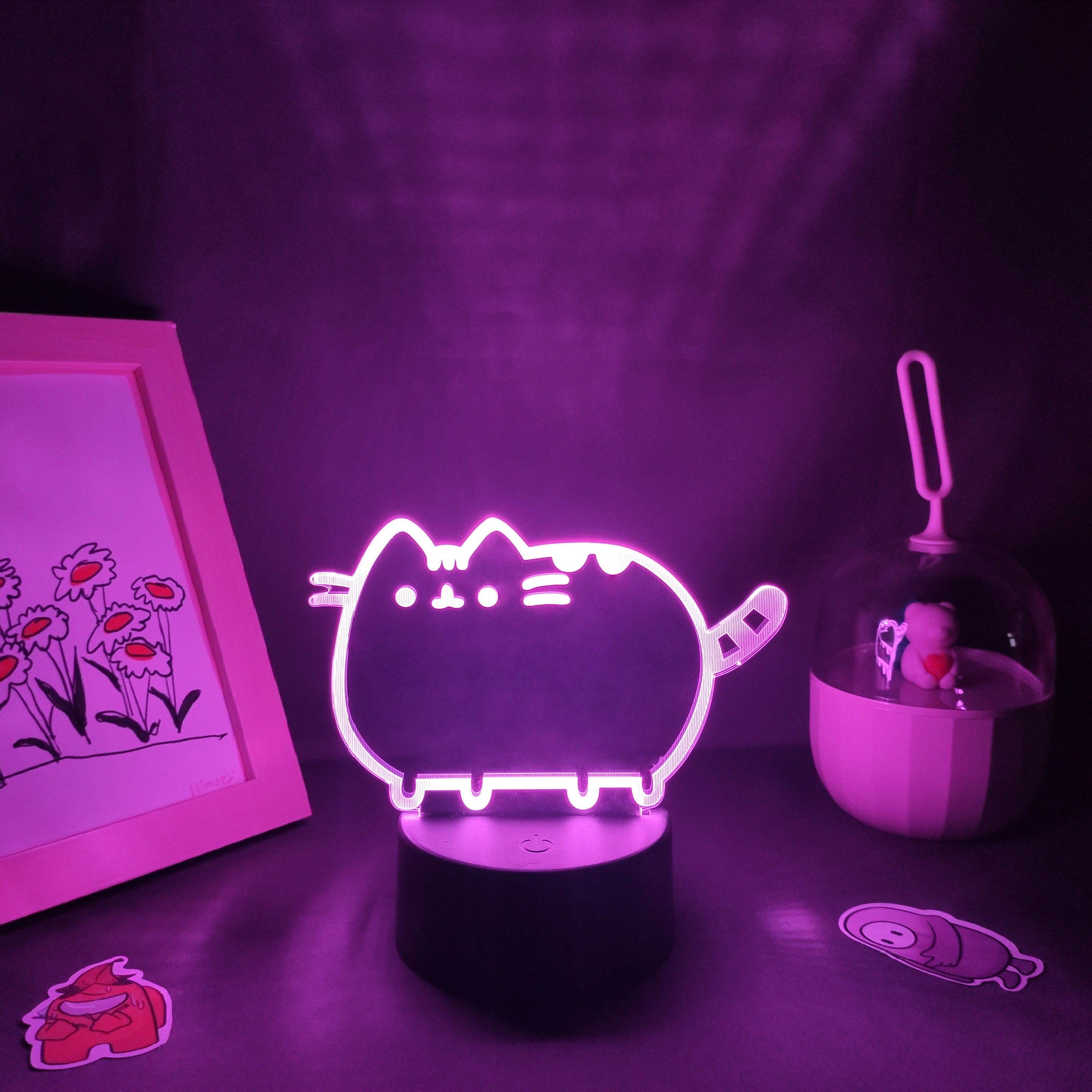 Cute Animal Cat Kitten 3D LED Lamp
