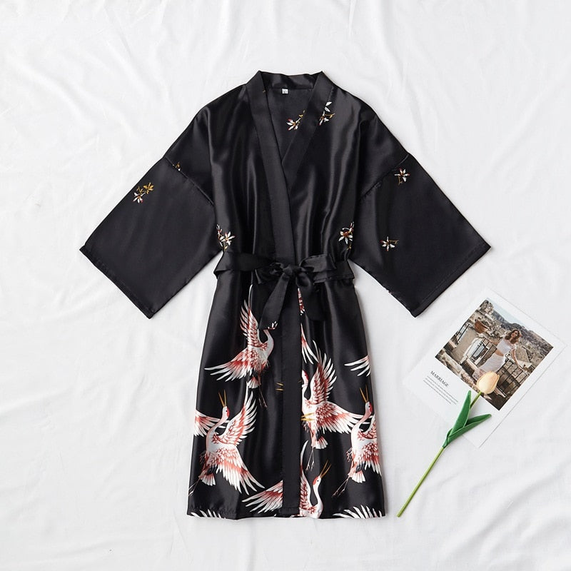 Satin Robe  Kimono Gown (8 Colors)