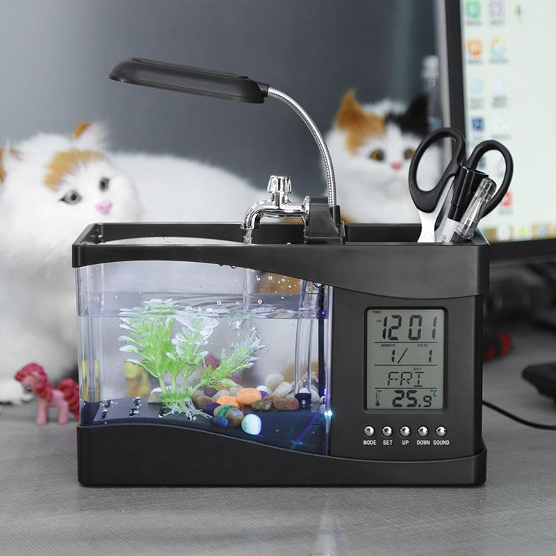USB Desktop Mini Aquarium Fish Tank