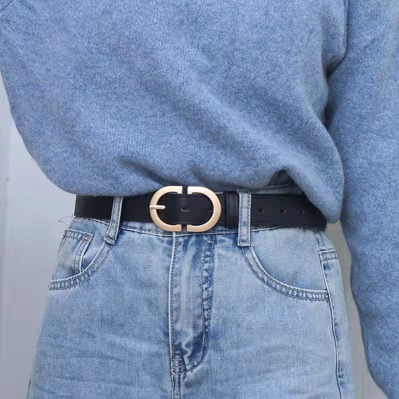 Simple Metal Buckle Belt