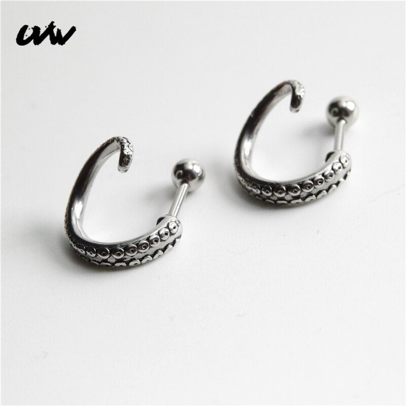 Stainless Steel Octopus Tentacles Earrings