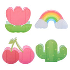 Rainbow Cactus Shape Acrylic Pen Holder