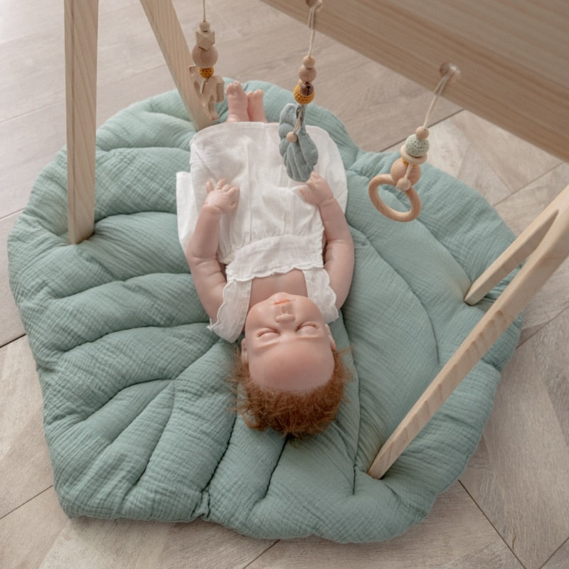 Baby Cotton Leaves Cushion Mat