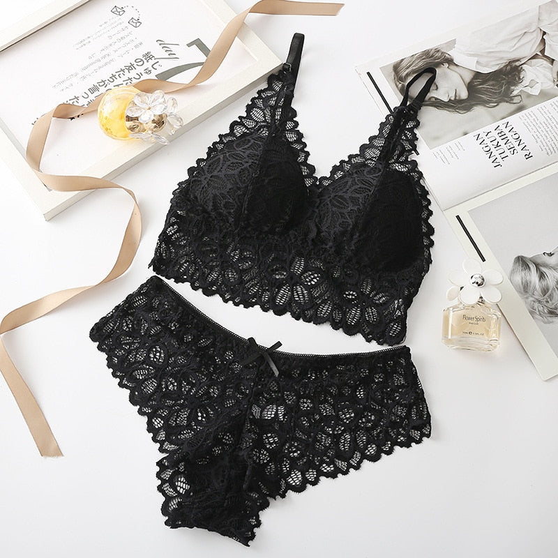 Women Lace Bra Set