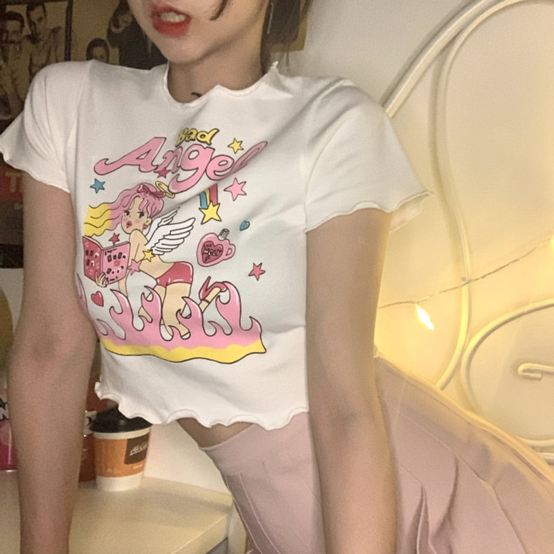 Graphic Anime Top Crop