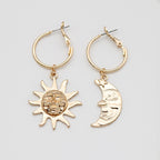 Sun God Moon Earrings