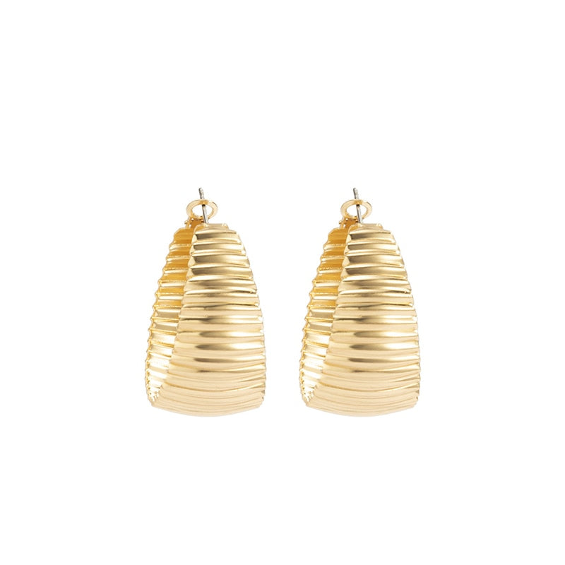 Punk Metallic Hoop Earring