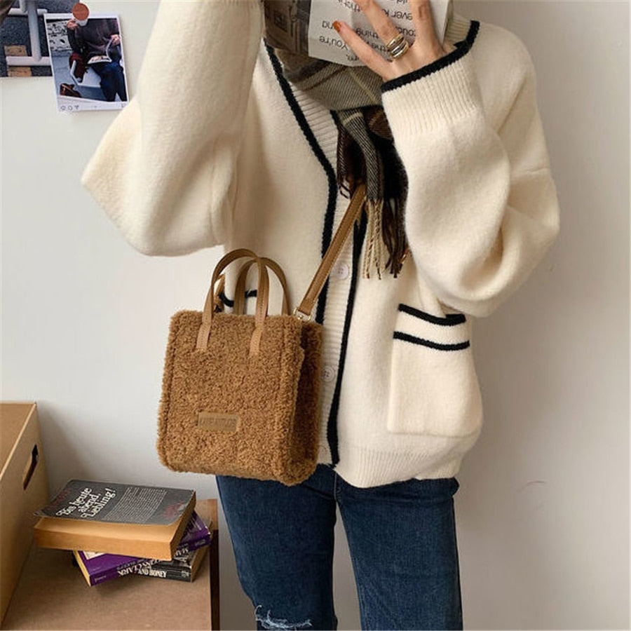 Shoulder Lamb Wool Bag