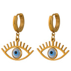 Eye Gold Hoop Earrings
