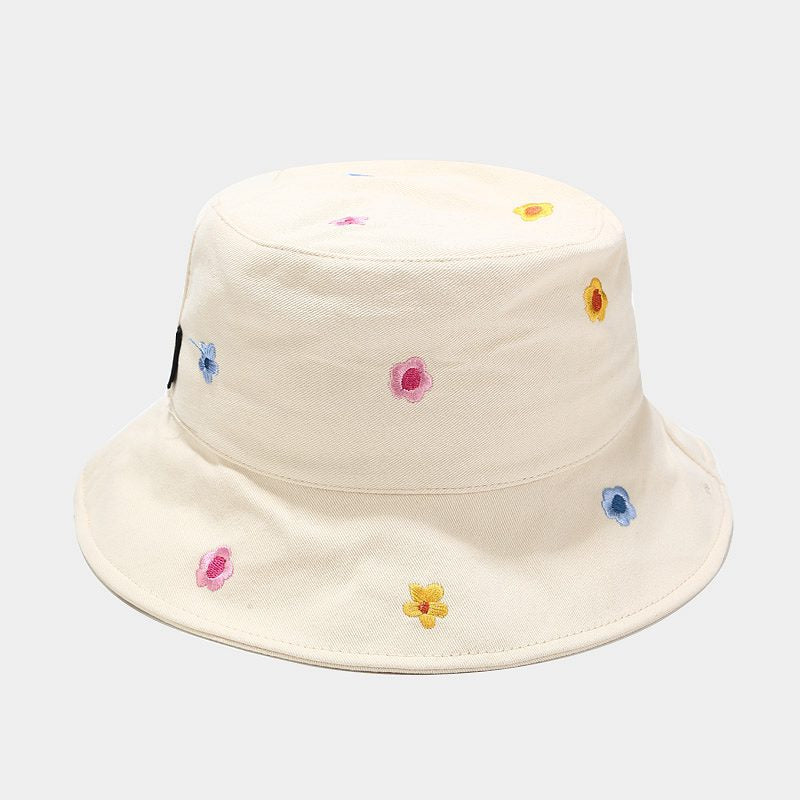 Cotton Flower Embroidery Bucket Hat