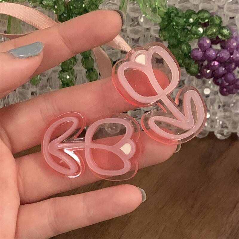 Transparent Acrylic Drop Earrings
