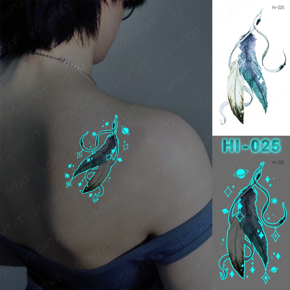 Blue Luminous Glow Tattoo Sticker