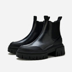 Leather Chunky Heel Chelsea Boots
