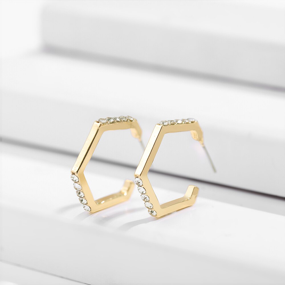 Minimalist Geometric Chunky Hoop Earrings