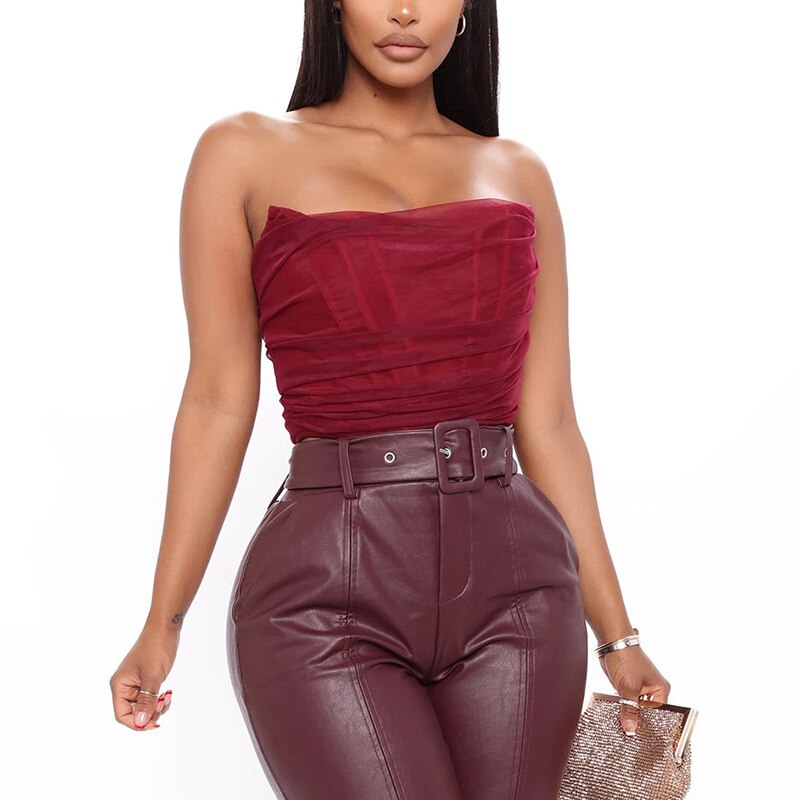 Mesh Corset Tank Top
