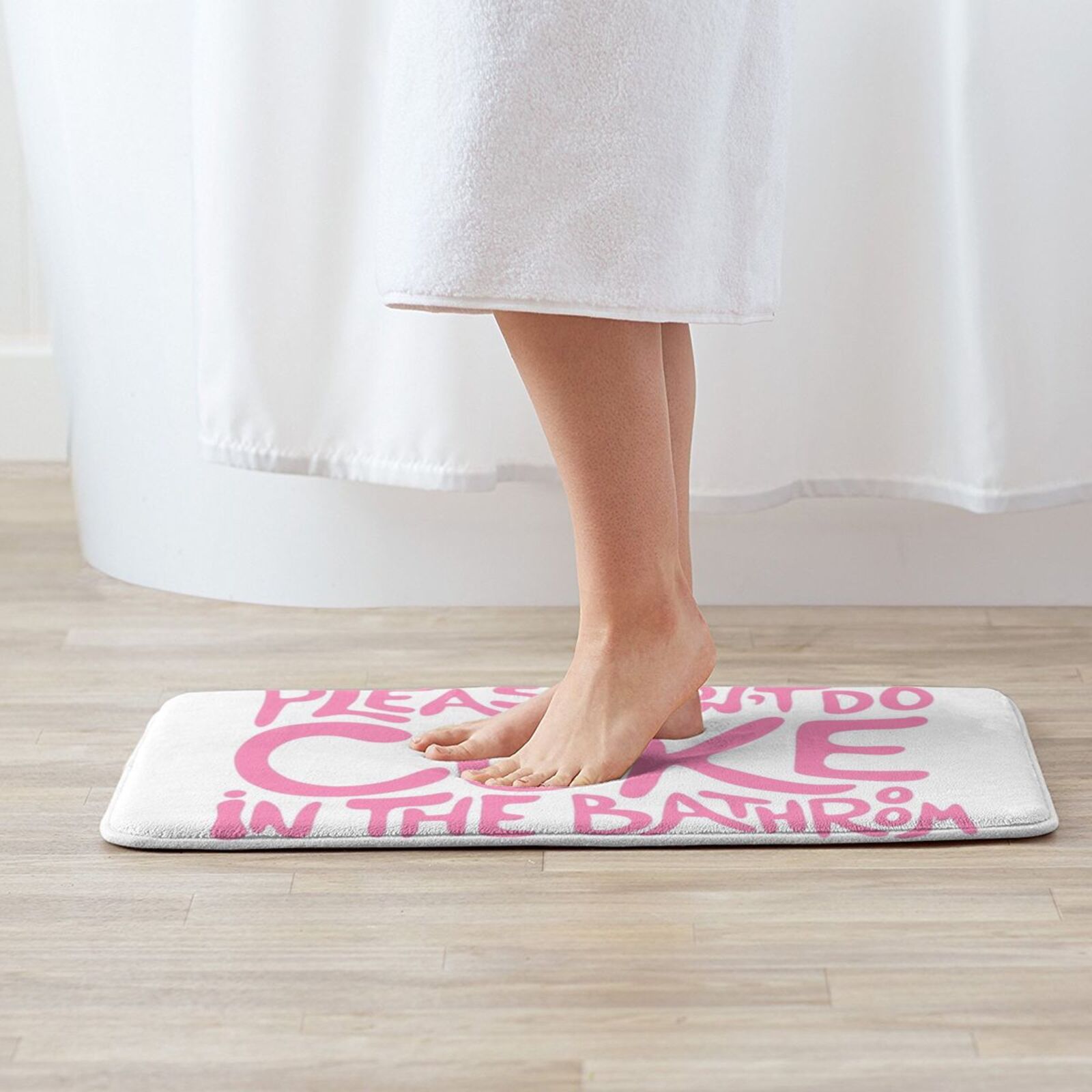 Funny Pink Bath Mat