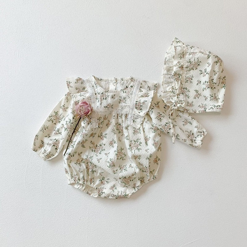 Lace Ruffle Baby Romper