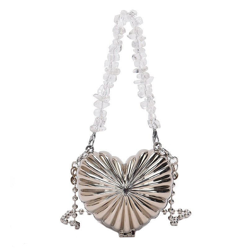 Heart Shape Quartz Mini Bag