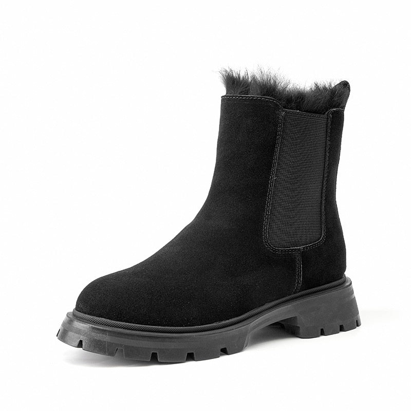 Chelsea Suede Boots Warm