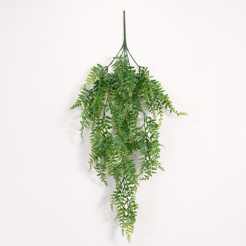 1Pcs 80Cm Green Vine Silk Artificial Hanging Leaf