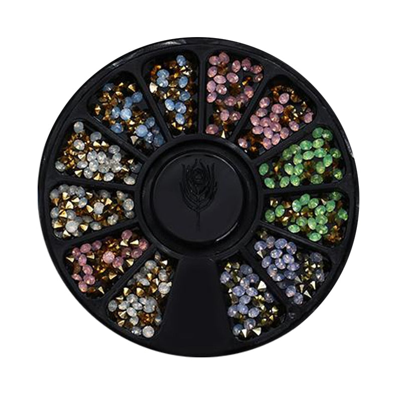 Mixed Nail Rhinestone Nail Art