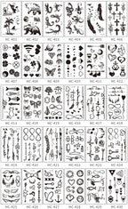 30 Sheets Waterproof Black Tiny Tattoo Stickers