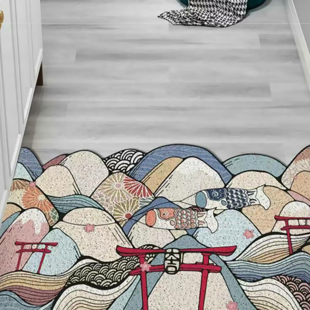 Japanese Art  Doormat Rug