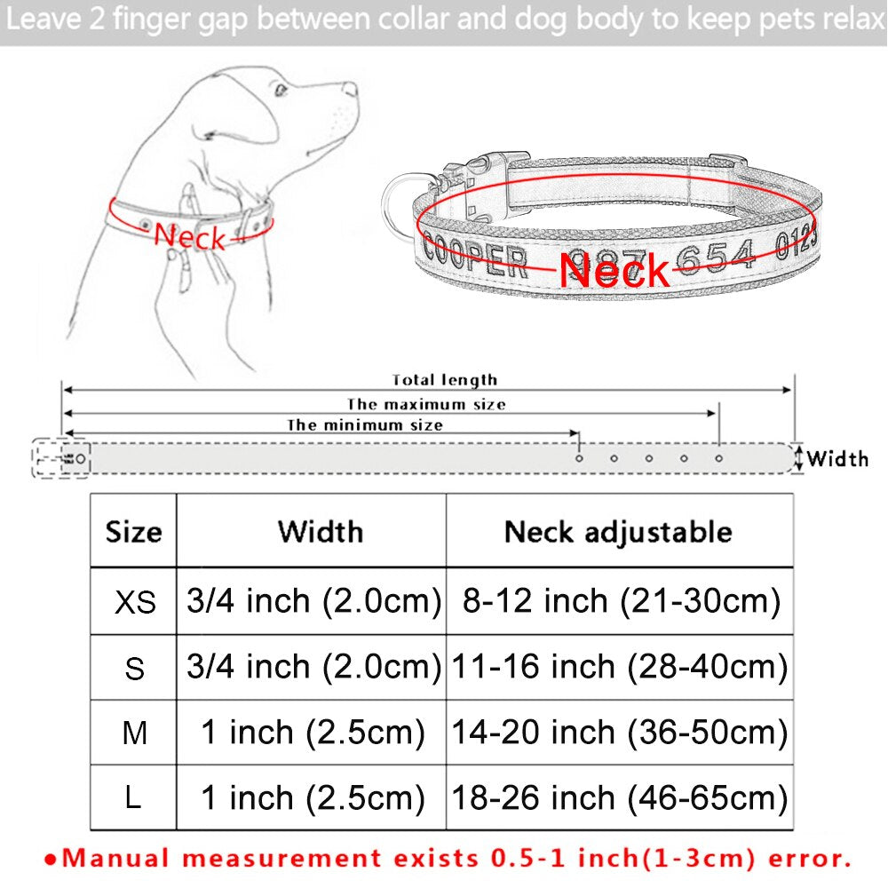 Adjustable Custom Nylon Dog Collar