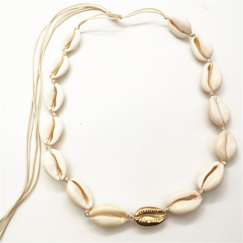White Natural Shell Choker Necklace