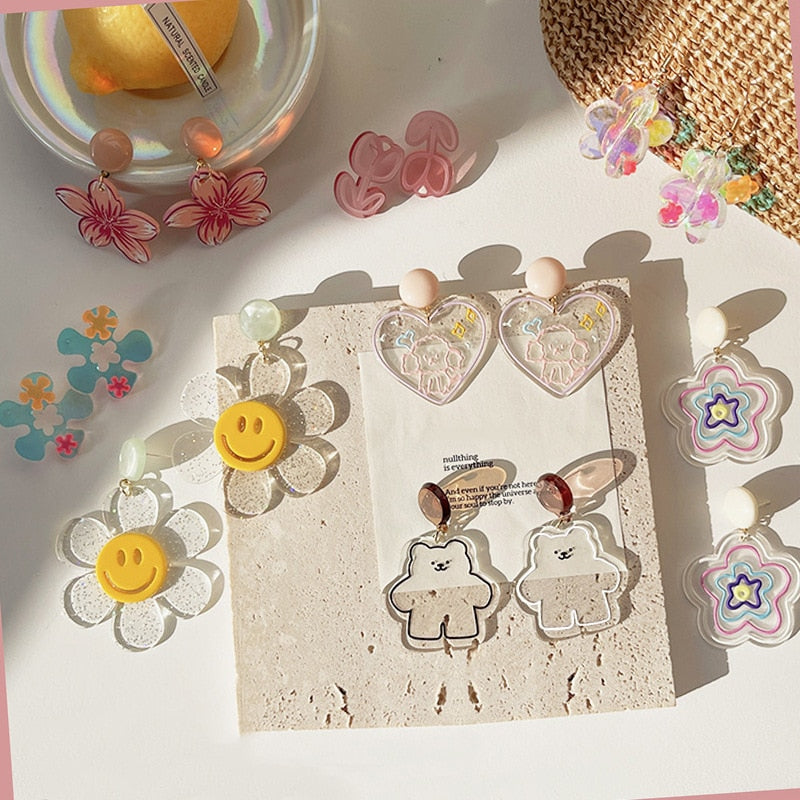 Transparent Acrylic Drop Earrings