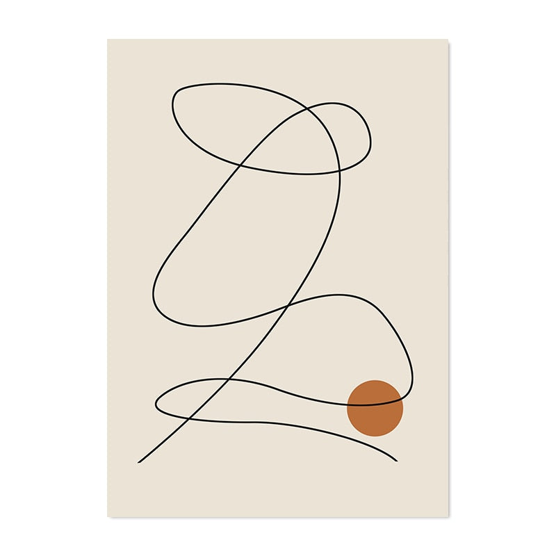 Abstract Geometric Boho Canvas Wall Art