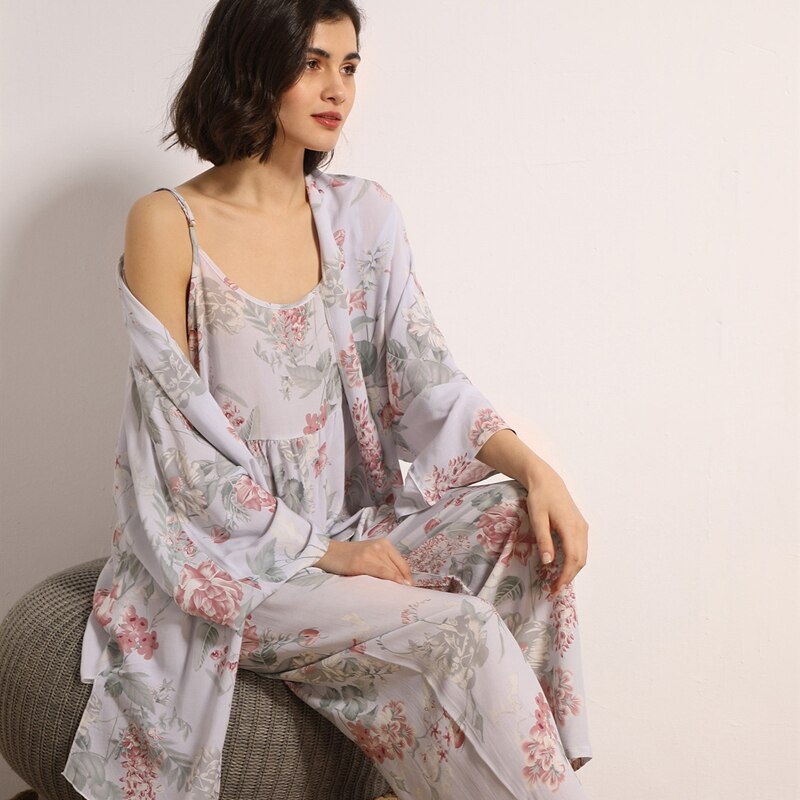 Pattern Satin Pyjama Set