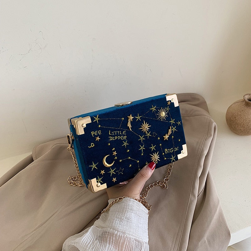 Galaxy Clutch Box Bag